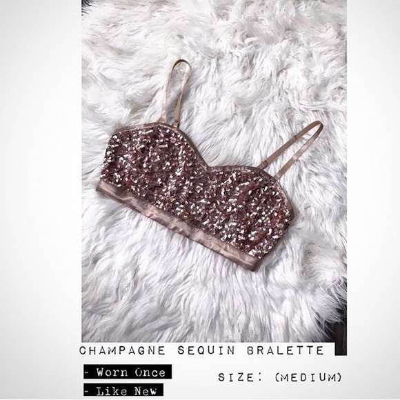 GUESS - SEQUIN BRALETTE - Picture 2 of 7